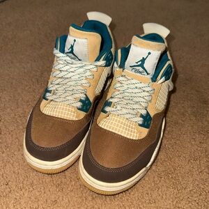 Jordan Kids Brown, Teal & Cream High-Top Sneakers